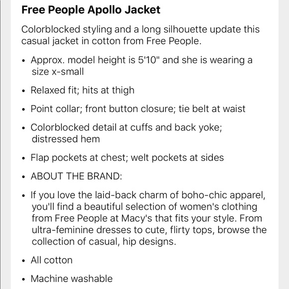 Free people jackets size S - Picture 8 of 8